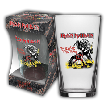 Iron Maiden Number of The Beast Beer Glass