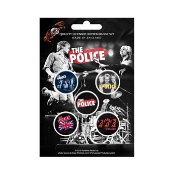 Police (The) Various Logo Button Pin Set