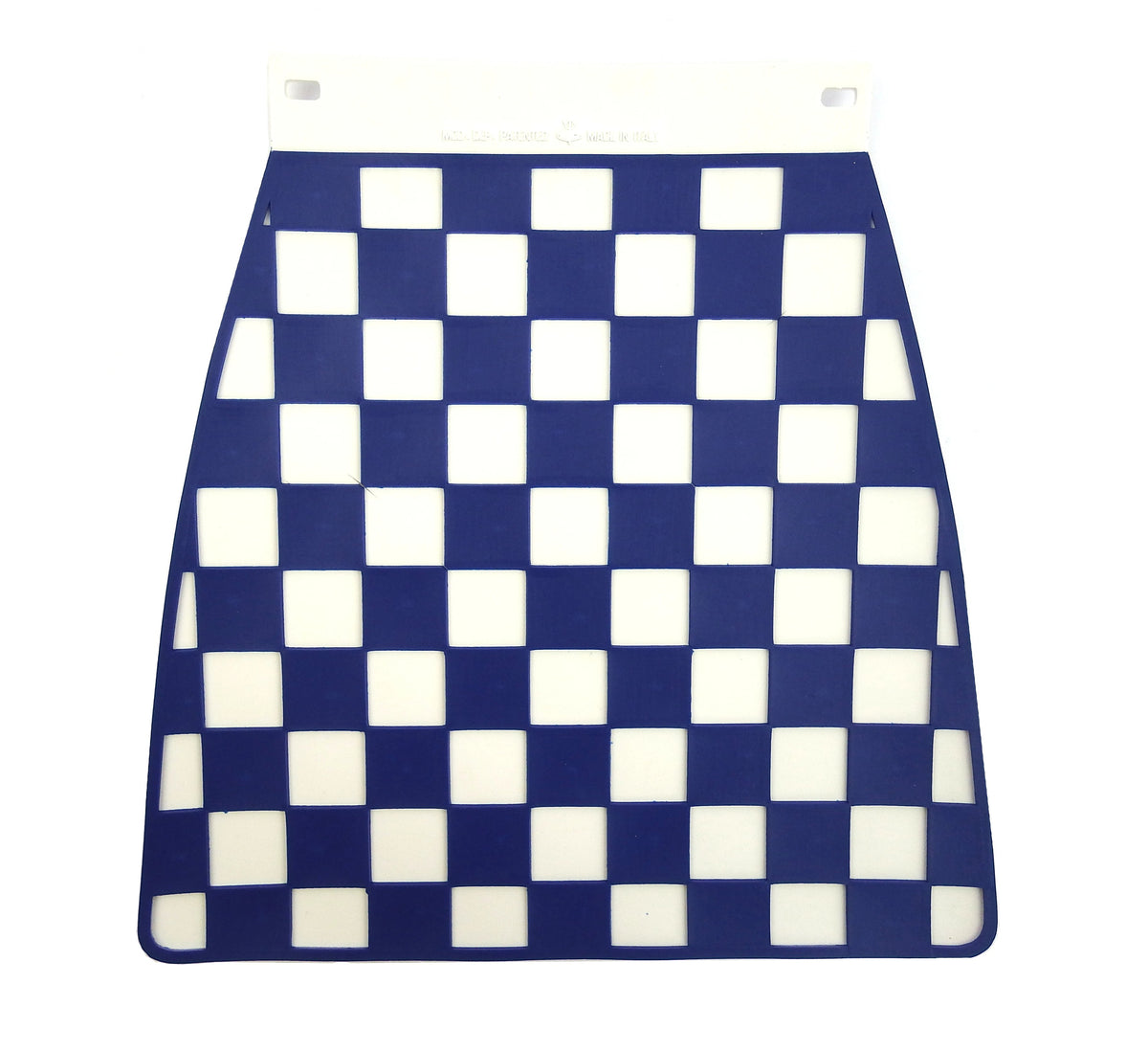 Universal Pressed Chequered Type Mudflap Dark Blue & White