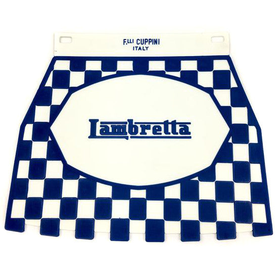 Lambretta Pressed Chequered Mudflap Blue