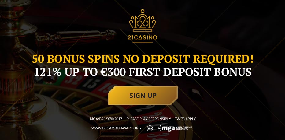 21 Casino 50 free spins bonus - Claim our exclusive no deposit bonus today!