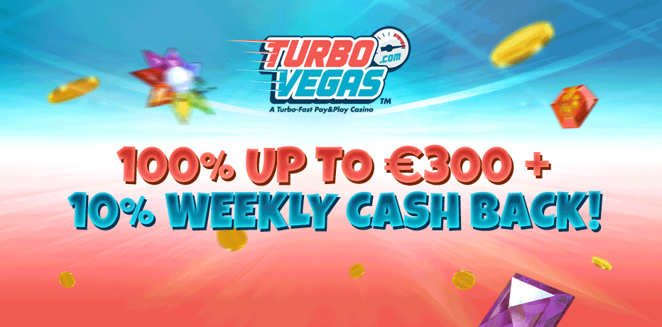 TurboVegas Bonus Review - 100% Bonus up to €300 + 10% Cashback!