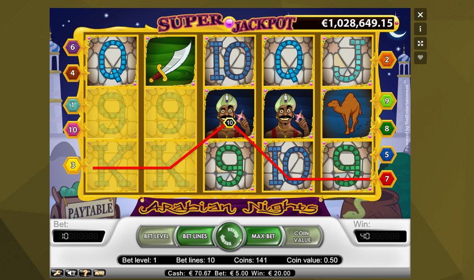 Arabian Nights Progressive Jackpot Slot Wilds