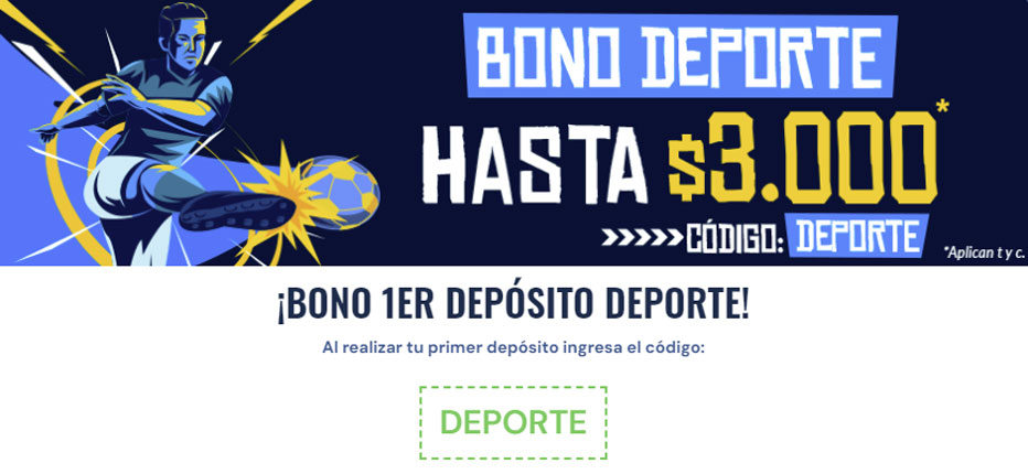 Bonos para apuestas deportivas en Rushbet