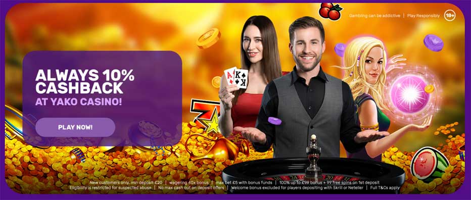 Yako-Casino-10%-Cashback-Bonus