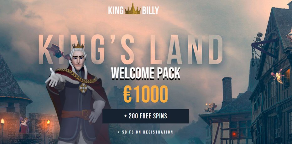 Receba 50 Rodadas Grátis Sem Depósito no King Billy Casino (Exclusivo)