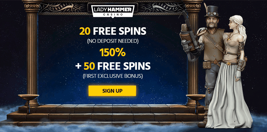 lady hammer casino no deposit bonus new zealand 20 free spins on registration