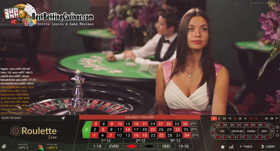 live roulette tafelspel bij online casino