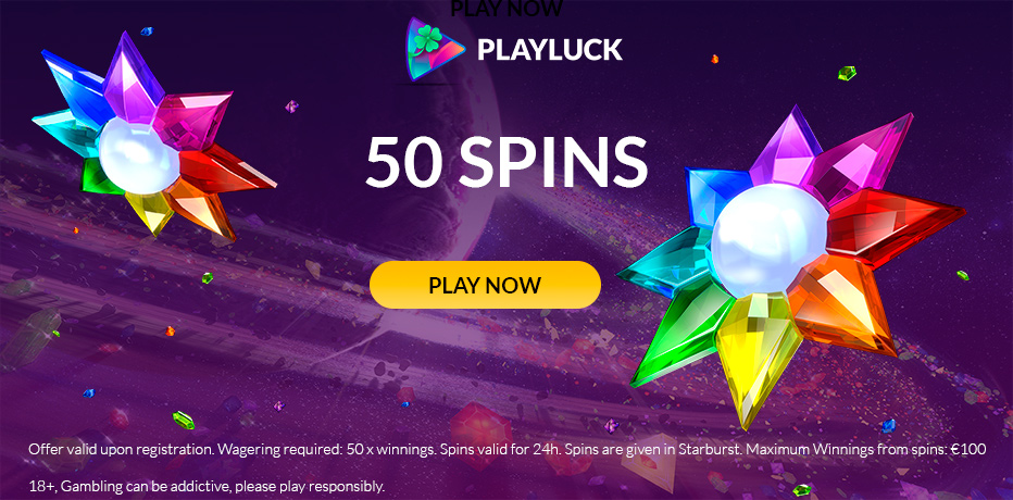 50 Rodadas Grátis no Playluck Casino