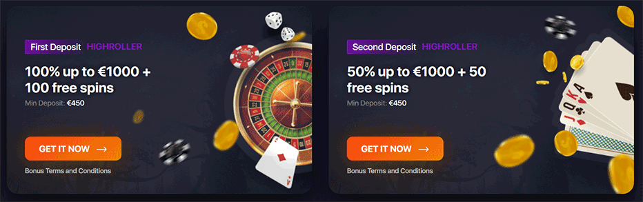 praise casino highroller bonus