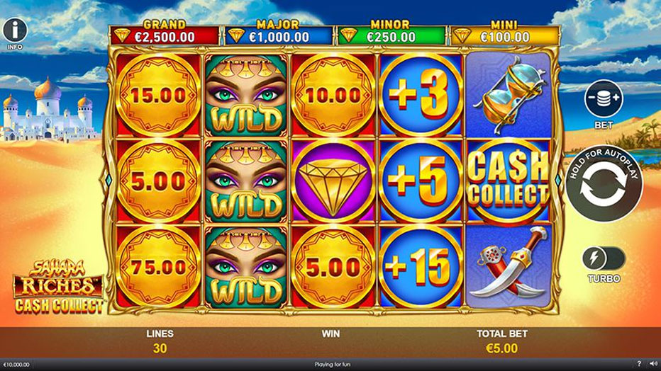 sahara riches cash collect