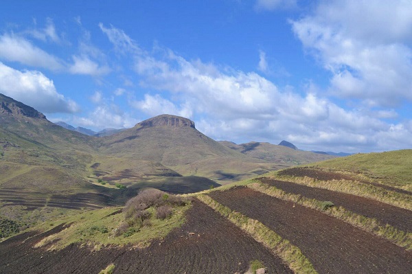 lesotho countryside near semonkong