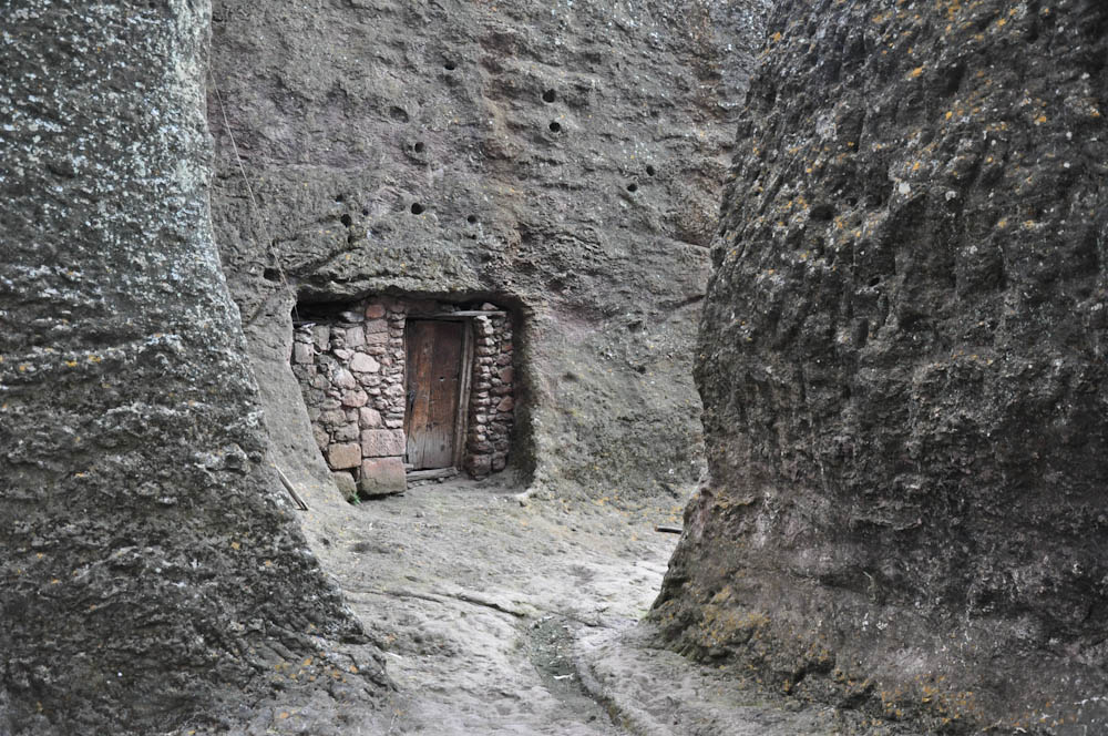 Carved out pathways in Lalibela, Ethiopia