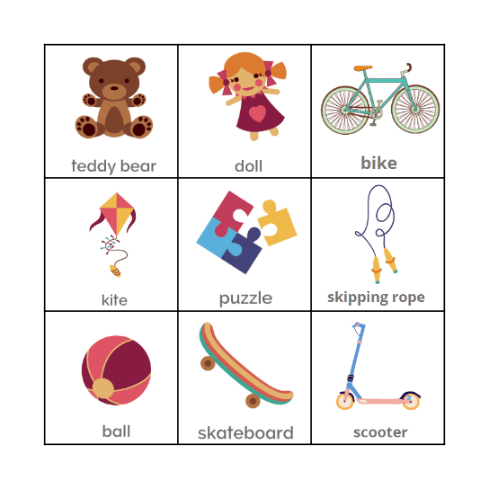 TOYS BINGO Card