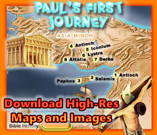 pauls first missionary journey geography.bible-history.com