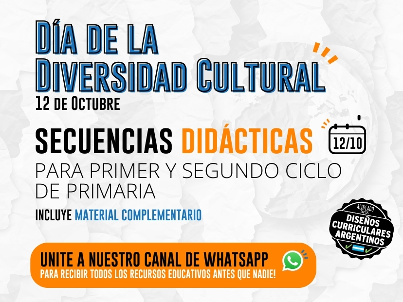 12 de octubre: actividades de primer y segundo ciclo sobre Diversidad Cultural para descargar gratis