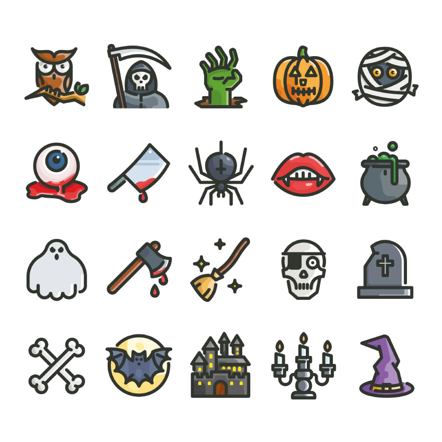 Halloween icons