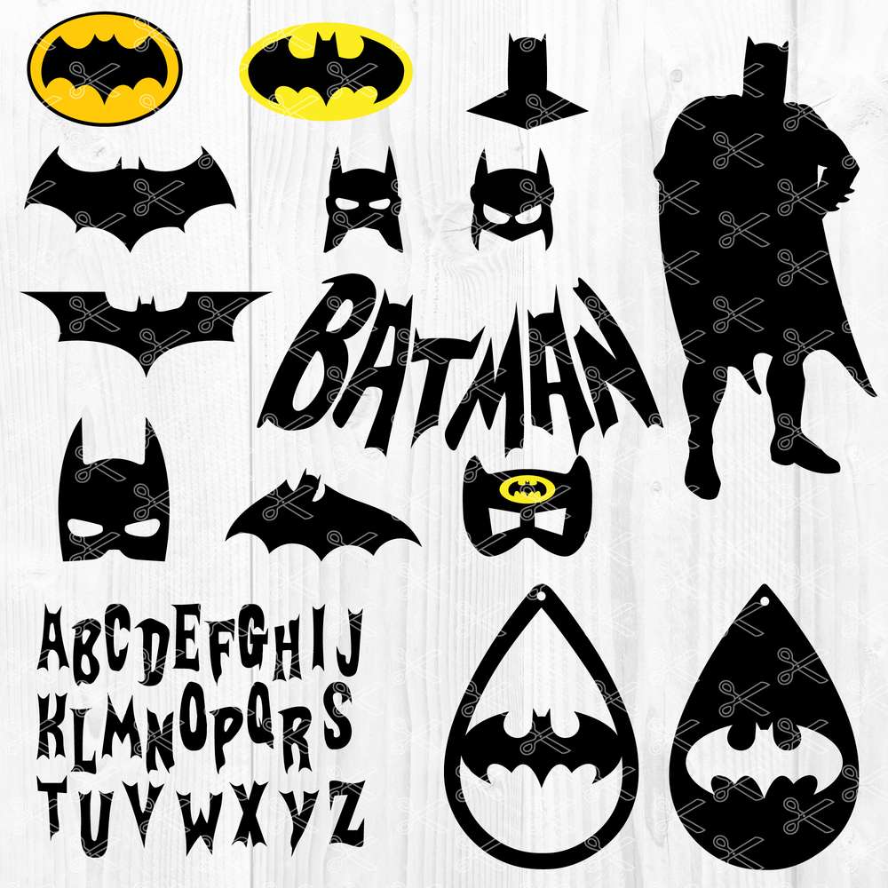 BATMAN SVG | Batman SVG Bundle | Batman Alphabet Font SVG