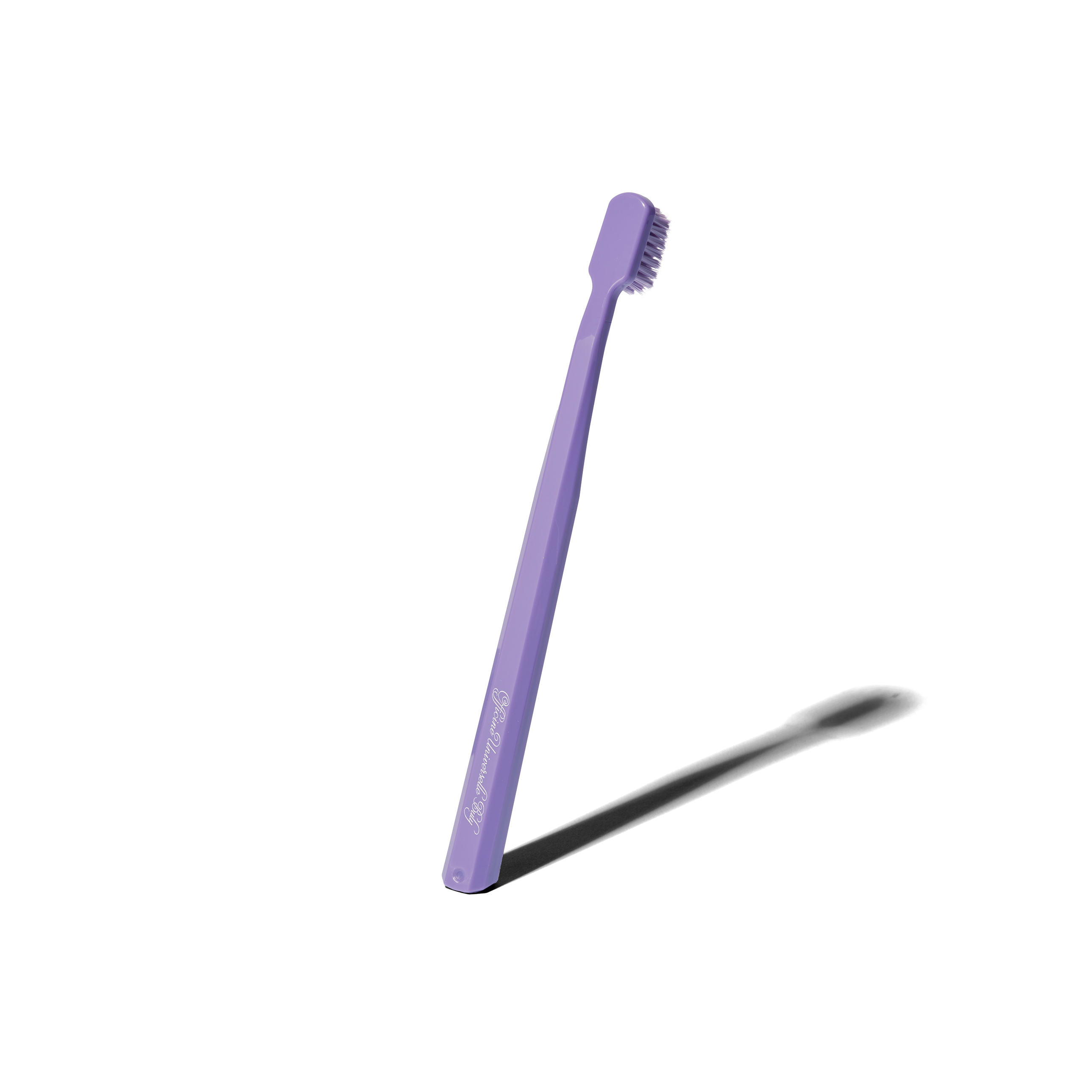 Purple Curaprox toothbrush