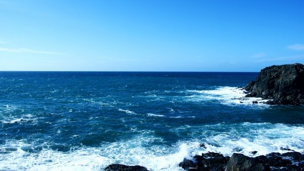 mar,bahía,rock,naturaleza,apuntalar,cielo