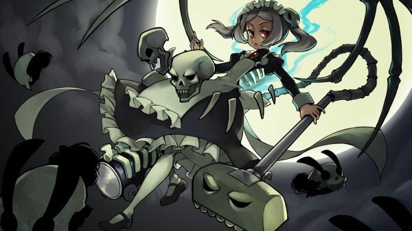 illustration, video games, anime, cartoon, Skullgirls, machine