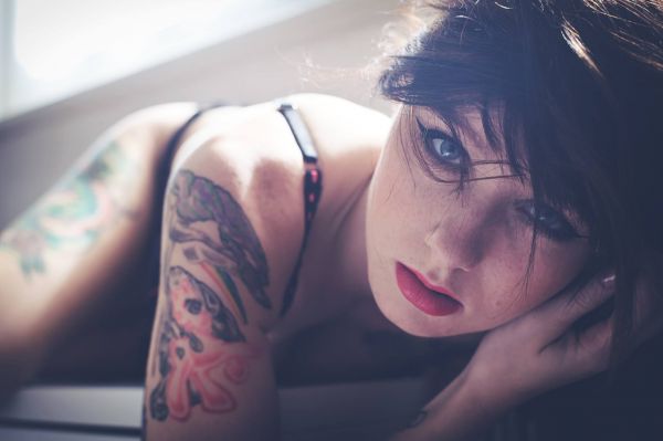 women,model,photography,face,tattoo,blue