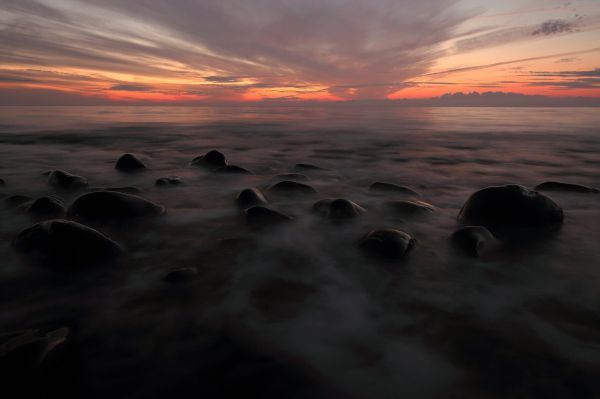 maisema,auringonlasku,taivas,meri,vesi,ranta