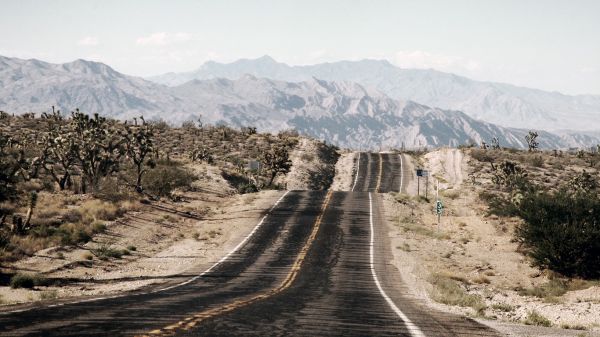 paisaje, colina, nieve, la carretera, Valle, Puerto de montaña