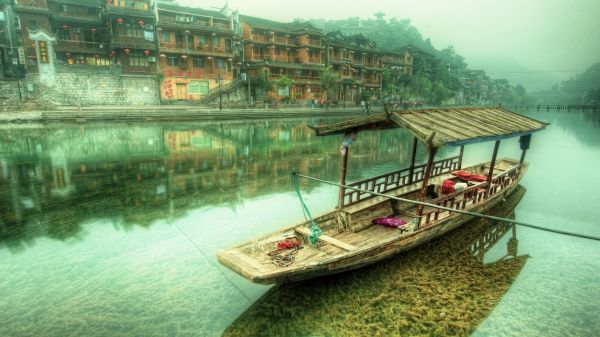 perahu, laut, Cina, air, refleksi, kendaraan