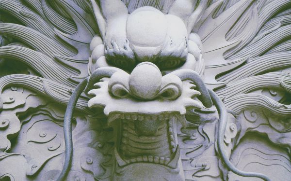 verde,escultura,dibujo,ilustración,China,dragón