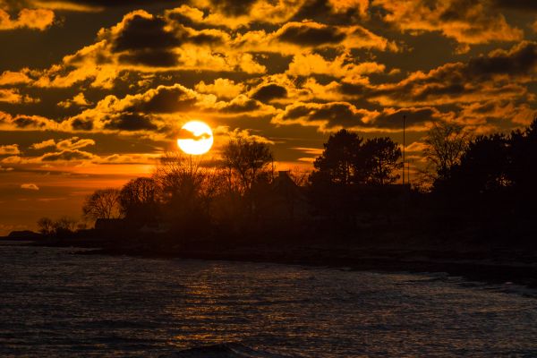 solljus,solnedgång,hav,reflexion,natt,himmel