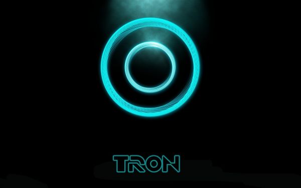 logo, circle, brand, Tron, movies, text