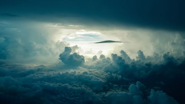 雲,空,雰囲気,Natural landscape,夕暮れ,卵丘