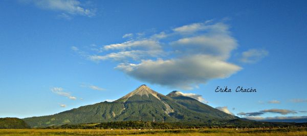 空,火山,丘,フィールド,地平線,高原