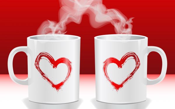 vaso,amor,corazón,día de San Valentín,jarra,caliente