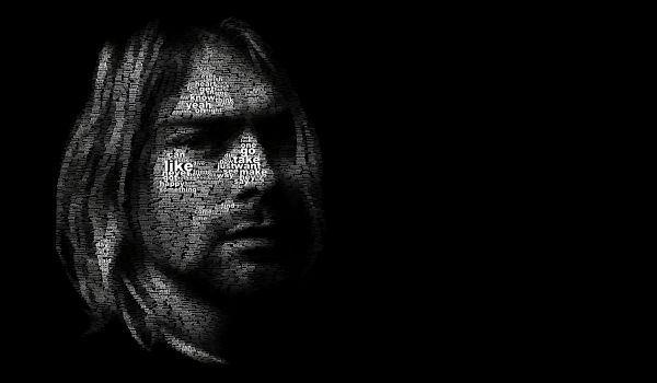 čierna,Monochrome,fotografovanie,Kurt Cobain,hlava,tma