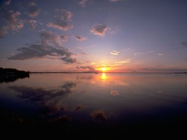 laut, sinar matahari, matahari terbenam, refleksi, langit, matahari terbit