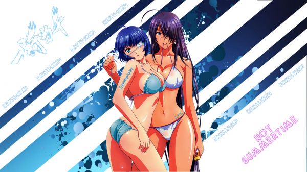 ภาพประกอบ,อะนิเมะ,การ์ตูน,ชุดว่ายน้ำ,เสื้อผ้า,Ikkitousen