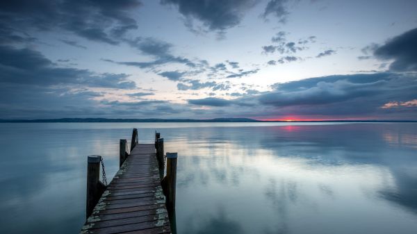 lumière du soleil,le coucher du soleil,mer,baie,Lac,eau