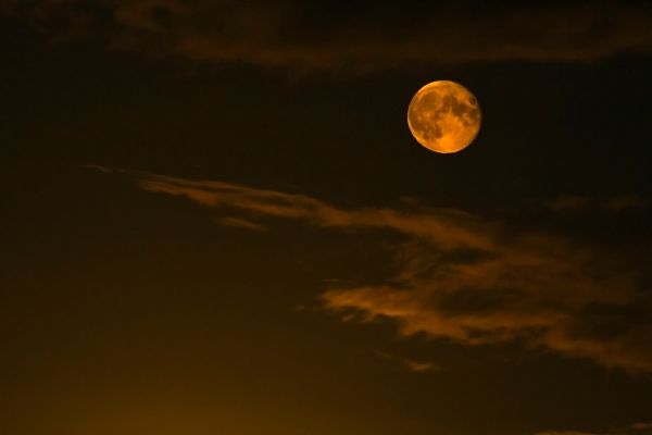 luce del sole, tramonto, notte, cielo, Luna, nuvole