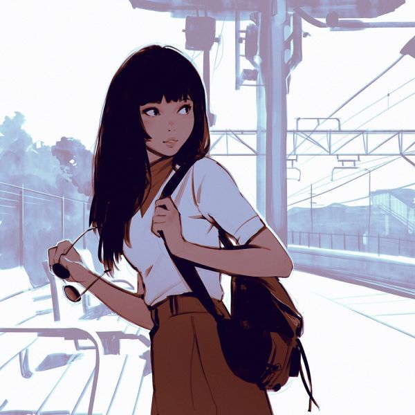 ภาพประกอบ,อะนิเมะ,งานศิลปะ,การ์ตูน,ผมสีดำ,Ilya Kuvshinov