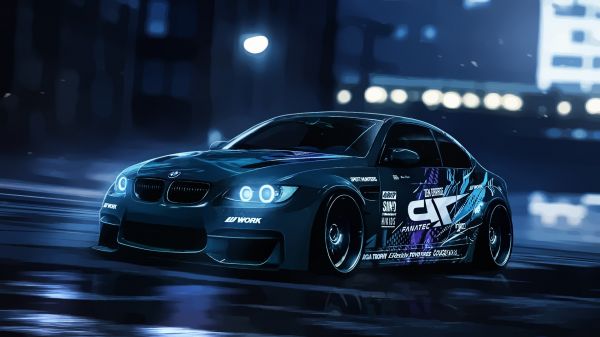 car, BMW E92 M3, vector