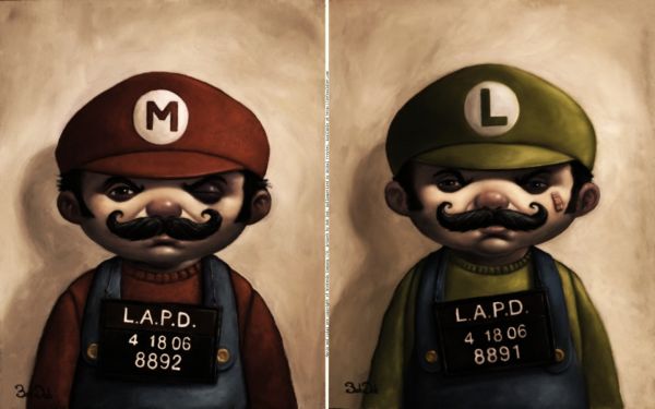 ilustrace,Mario Bros,UMĚNÍ,komiks,hlava,obraz