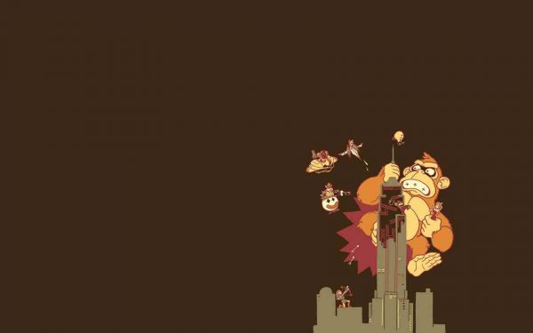 illustration,minimalism,skärmdump,tecknad serie,Donkey Kong,dator tapet