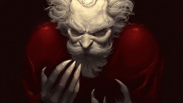 videogiochi, scultura, ARTE, rosso, Krampus, oscurità