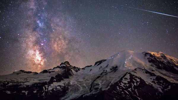 cielo, atmosfera, montagna, natura, leggero, nero