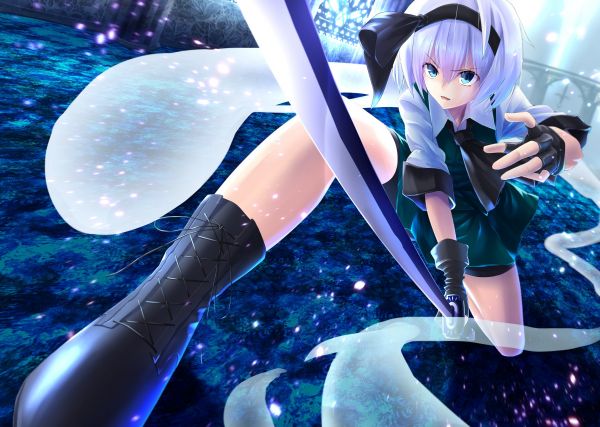 Anime, Touhou, Konpaku Youmu, Ảnh chụp màn hình