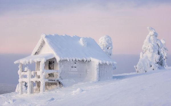 snow, winter, ice, cabin, Arctic, Freezing