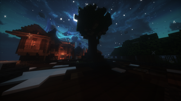 éjszaka, Minecraft, Shader, éjfél, sötétség, screenshot