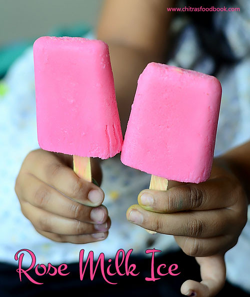 Rose milk popsicle